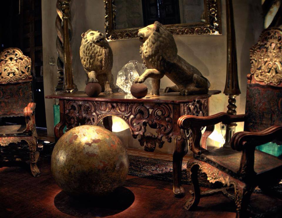 Holler & Saunders showroom interior with Spanish Colonial furniture and decorative art, view 02
