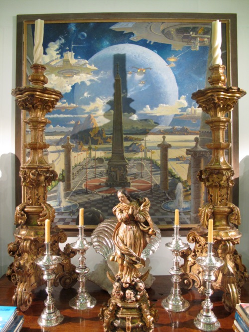 Holler & Saunders showroom interior with Spanish Colonial furniture and decorative art, view 14