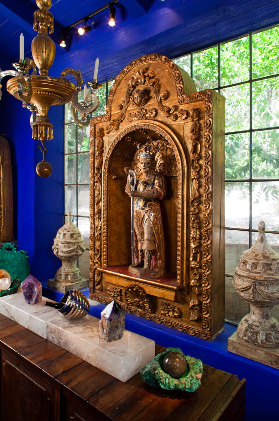 Holler & Saunders showroom interior with Spanish Colonial furniture and decorative art, view 32