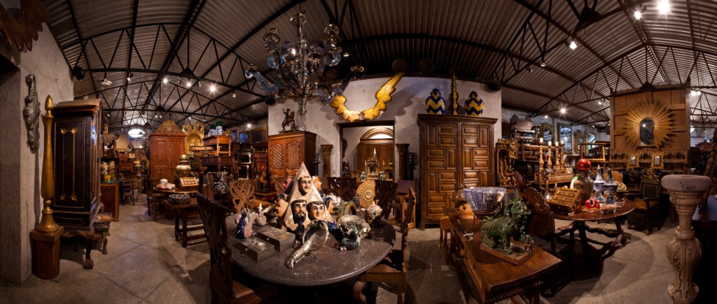 Holler & Saunders showroom interior with Spanish Colonial furniture and decorative art, view 38